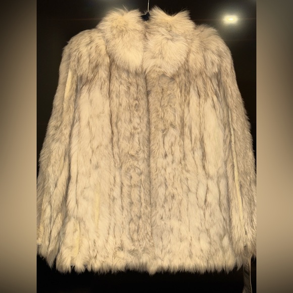 VTG Saga Fox Norway Fur Made In Korea Real Genuine Blue Fox Fur Style 1149 READ - Picture 1 of 14